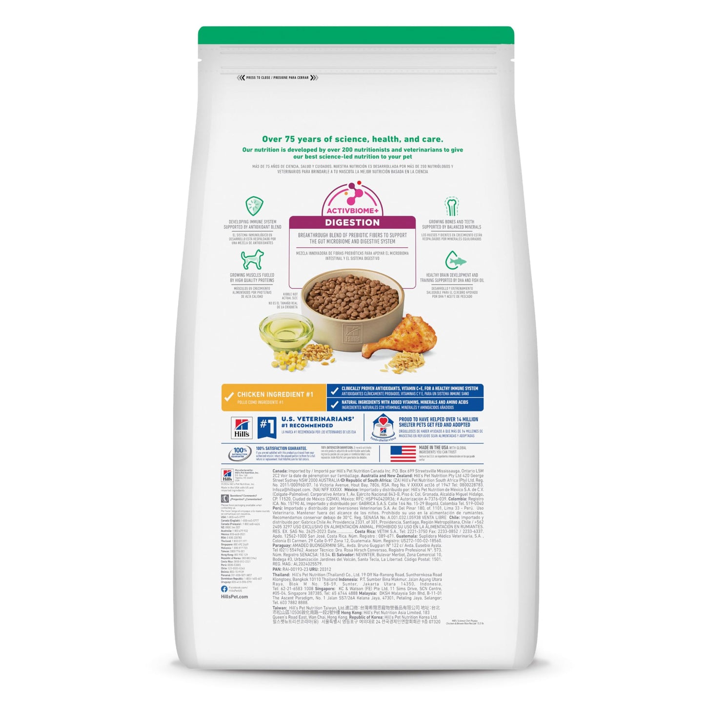 Hill's Science Diet Puppy, alimento humedo en Lata para Perro Cachorro Sabor Pollo 369g