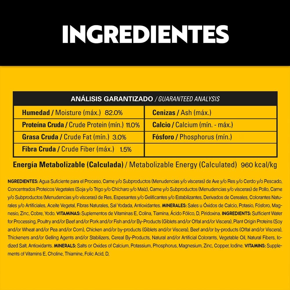 Pedigree - High Protein Alimento para Perro Adulto, Sabor Res y Pollo, 24 Sobres, 85g c/u, con Proteína, Antioxidantes y Vitamina E