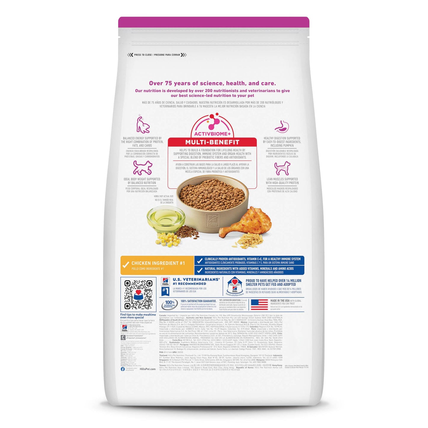 Hill's Science Diet Small & Mini, Croquetas para Perro Adulto De Raza Pequeña Sabor Pollo 2Kg