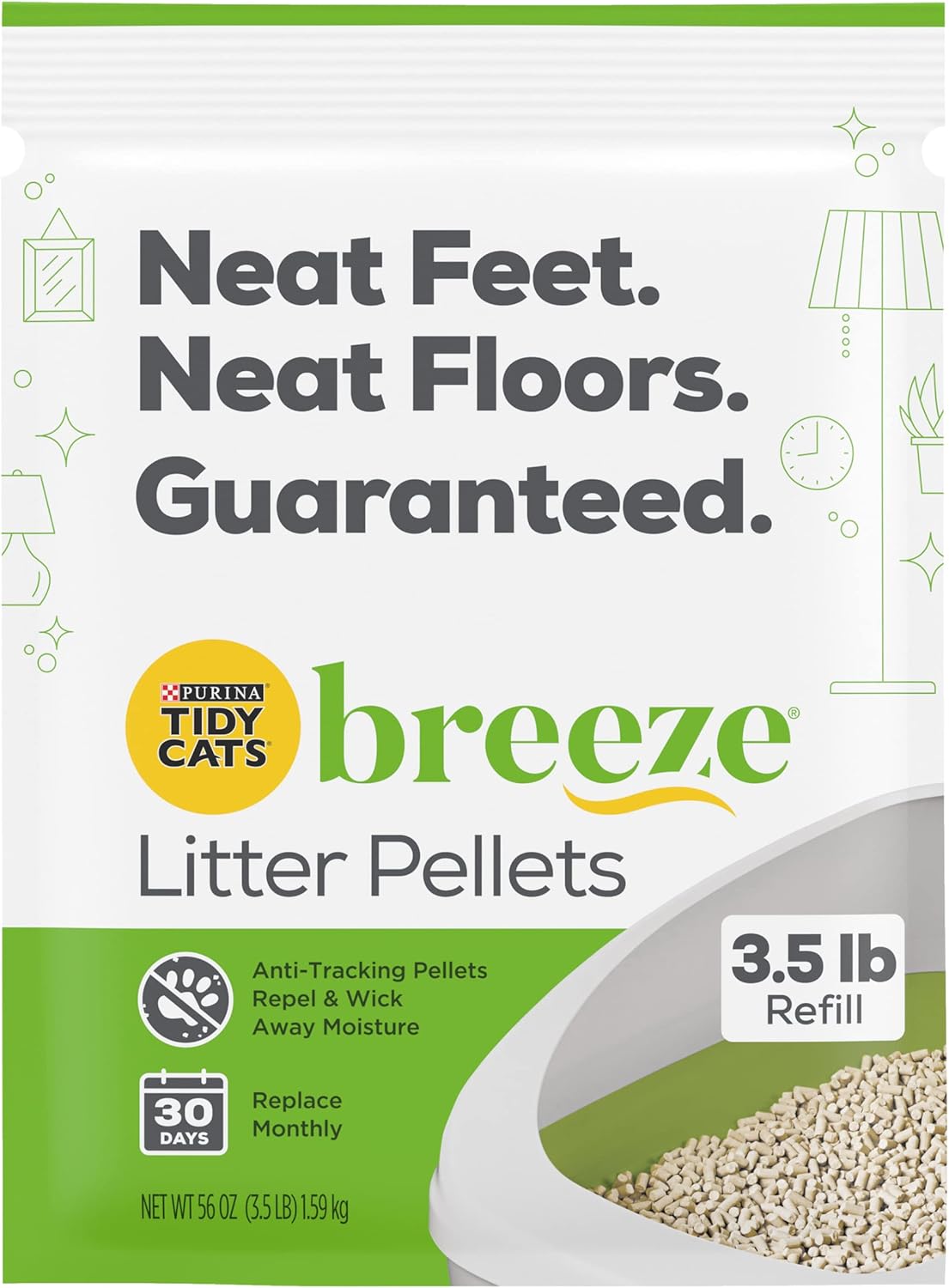Purina Litter Tidy Cat Breeze Pellets, 3 Libras, 2 Paquetes