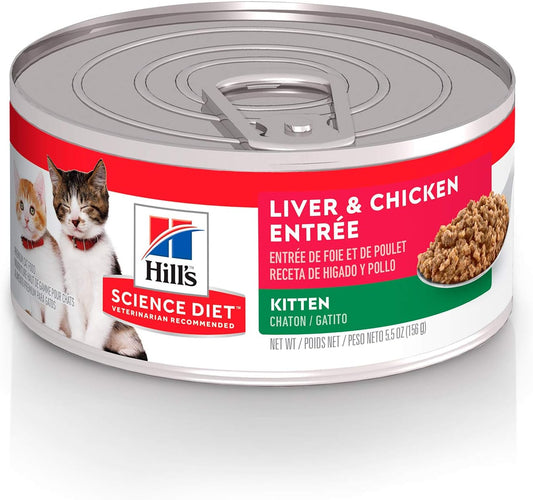 Hill's Science Diet Hill's Science Diet, Alimento para Gatito (Kitten) Receta Original, Húmedo (lata) 156 gr, el empaque puede variar