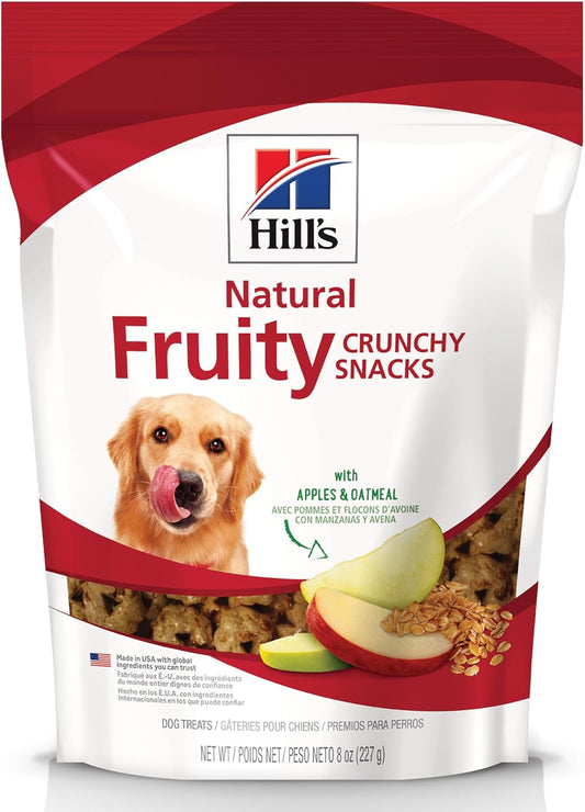 Hill's Natural Fruity Crunchy Snacks, Premios para Perro con Manzana Y Avena para Perro 230G