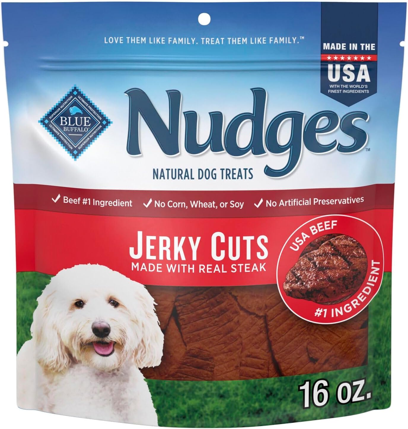 Blue Buffalo Nudges Jerky Cuts Natural Dog Treats