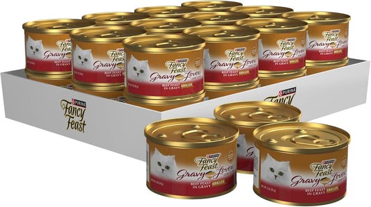 Purina Fancy Feast Casserole Adulto Todos los Tamaños Sabor Carne 24pack de 85g