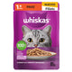 WHISKAS - Alimento Húmedo para Gatos, Sabor Salmón, con Ingredientes Naturales, Calcio, Minerales, Vitamina A y Taurina, 24 Sobres, 85g c/u.
