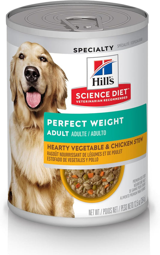 Hill's Science Diet Perfect Weight Alimento Húmedo En Lata Control De Peso Perro Adulto 354G (12 Pack)