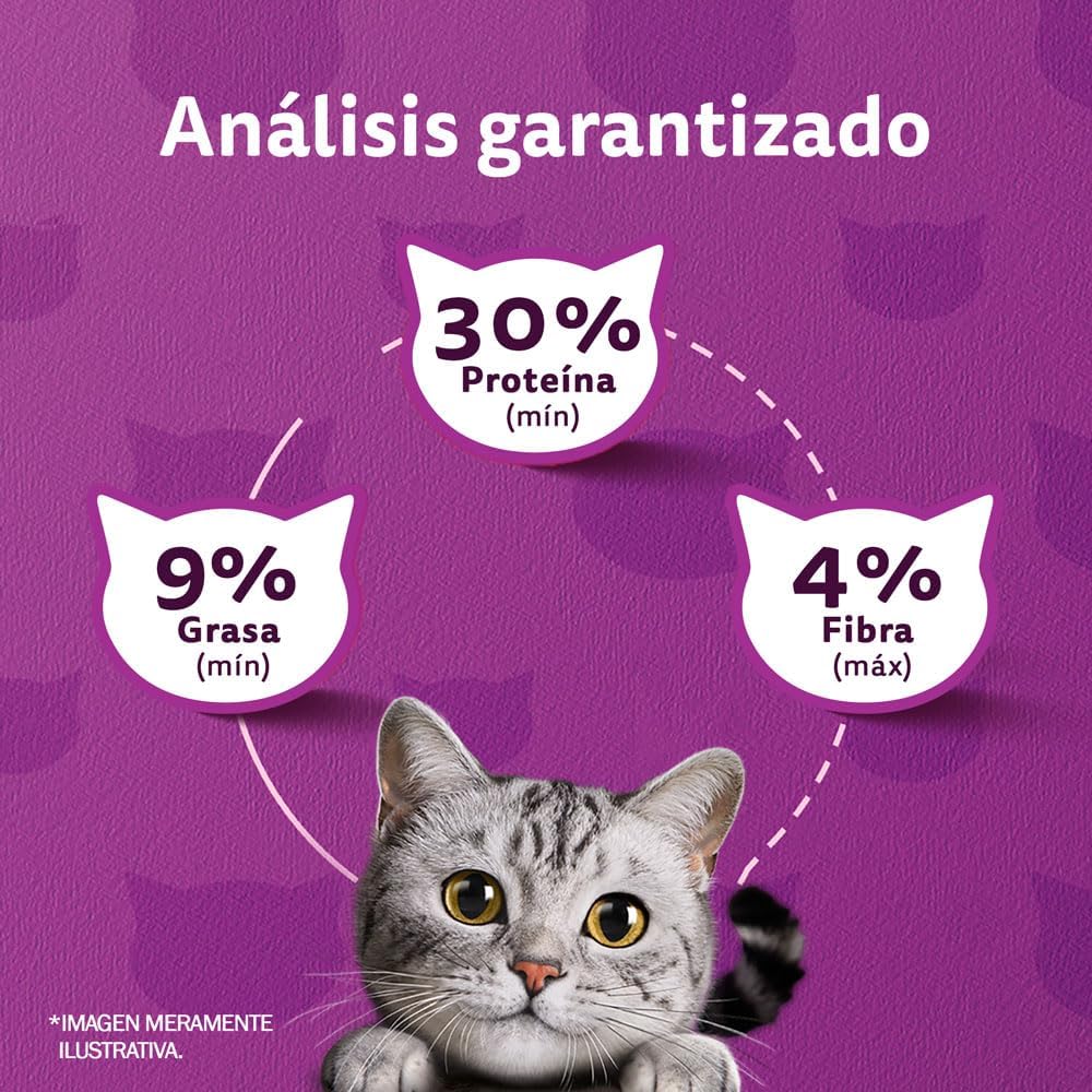 WHISKAS - Croquetas para Gatos Adultos, Sabor Carne, Omega 6 y Aminoácidos, Paquete de 20Kg