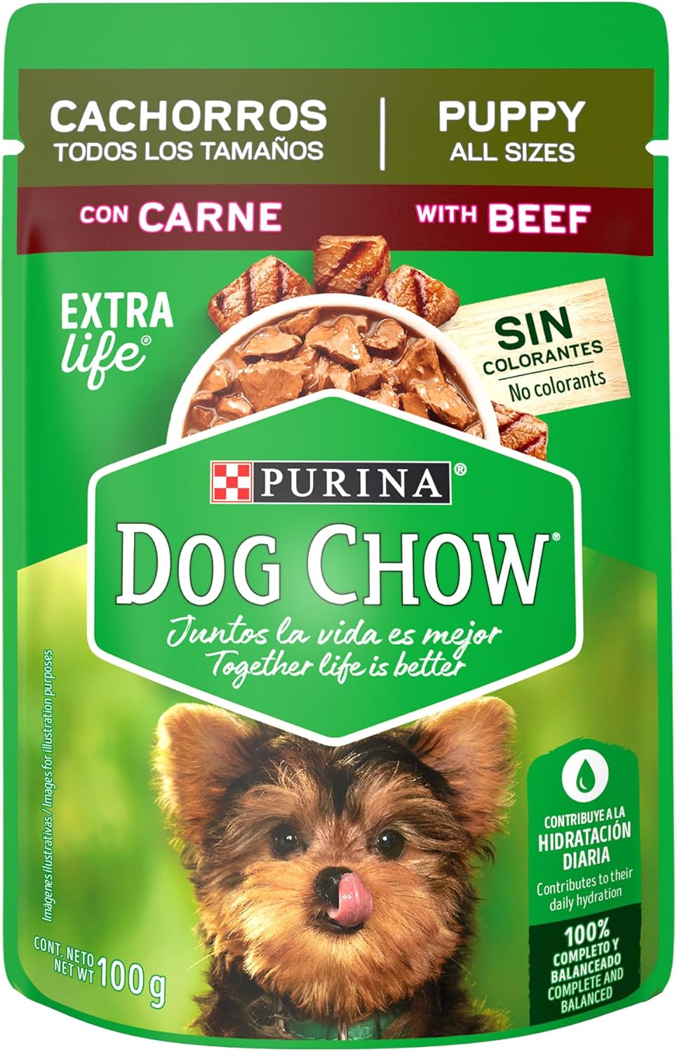 PURINA® Dog Chow Puppy Razas Pequeñas Carne con Leche y Arroz 100 g