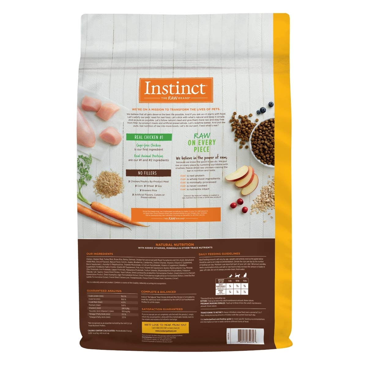Instinct Be Natural Alimento para Gatos, Receta de Pollo 6kg