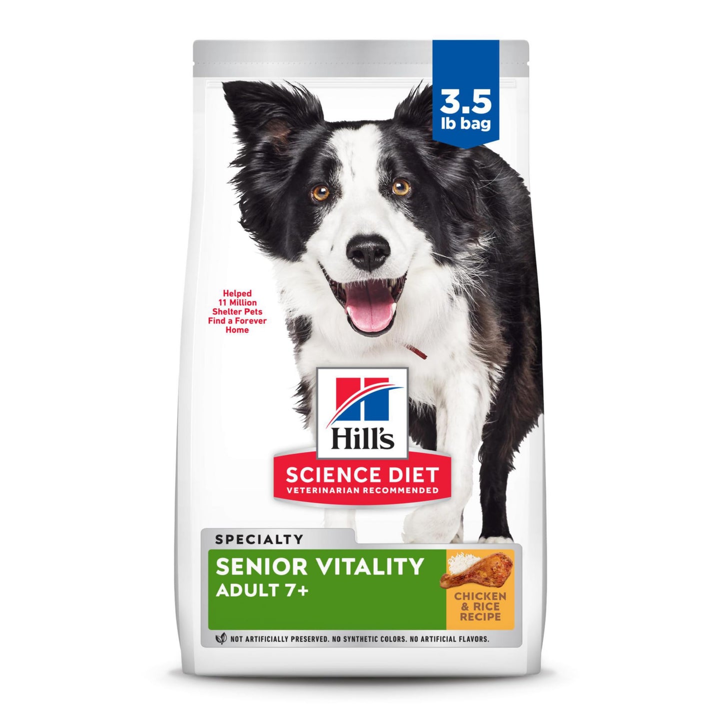 Hill's Science Diet Senior Vitality, Croquetas para Perro Senior 7+ Sabor Pollo Y Arroz 5.7Kg