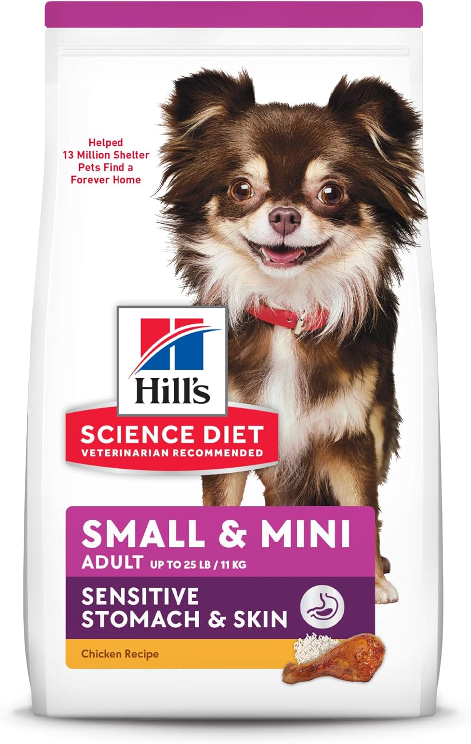 Hill's Science Diet Small & Mini, Croquetas para Perro con Piel Y Estomago Sensible, Raza Pequeña, Sabor Pollo 6.8Kg
