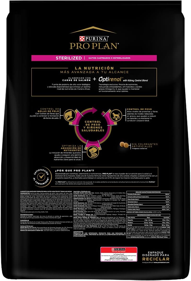 Purina Pro Plan Gato Adulto Esterilizado Salmón 7.5Kg