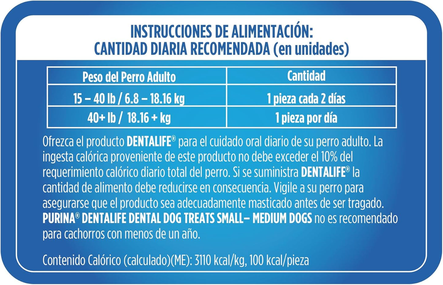Purina Dentalife Snack Cuidado Oral Para Perros Adultos Raza Mini y Pequeña 198g