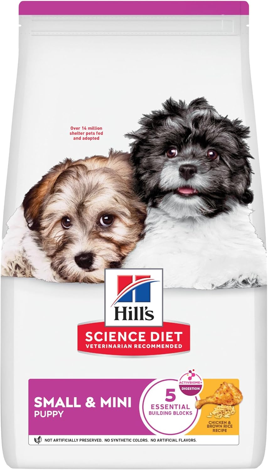 Hill's Science Diet Small & Mini Puppy, Croquetas para Perro Cachorro De Raza Pequeña Y Mini, Sabor Pollo 5.6Kg