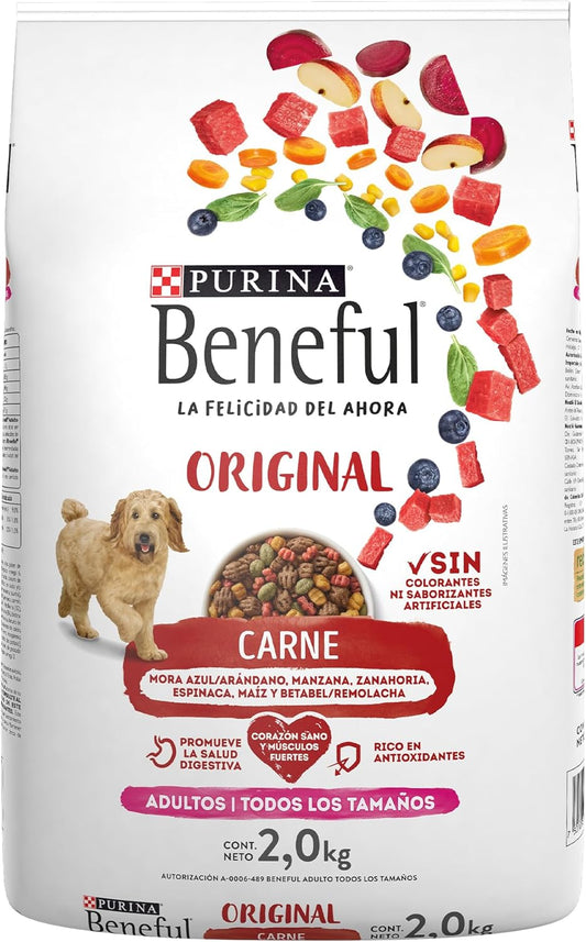 Purina Beneful Adulto Todos los tamaños Original Sabor Carne 2Kg