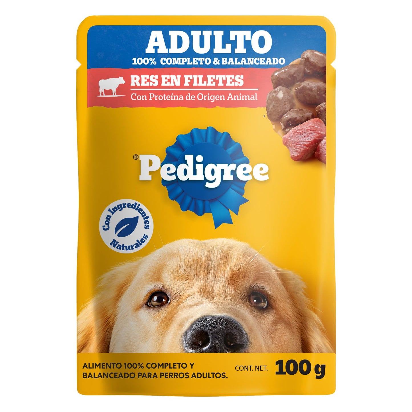 Pedigree Alimento Húmedo para Perro Adulto Res En Filetes 24 Sobres