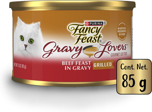 Purina Fancy Feast Casserole Adulto Todos los Tamaños Sabor Carne 24pack de 85g