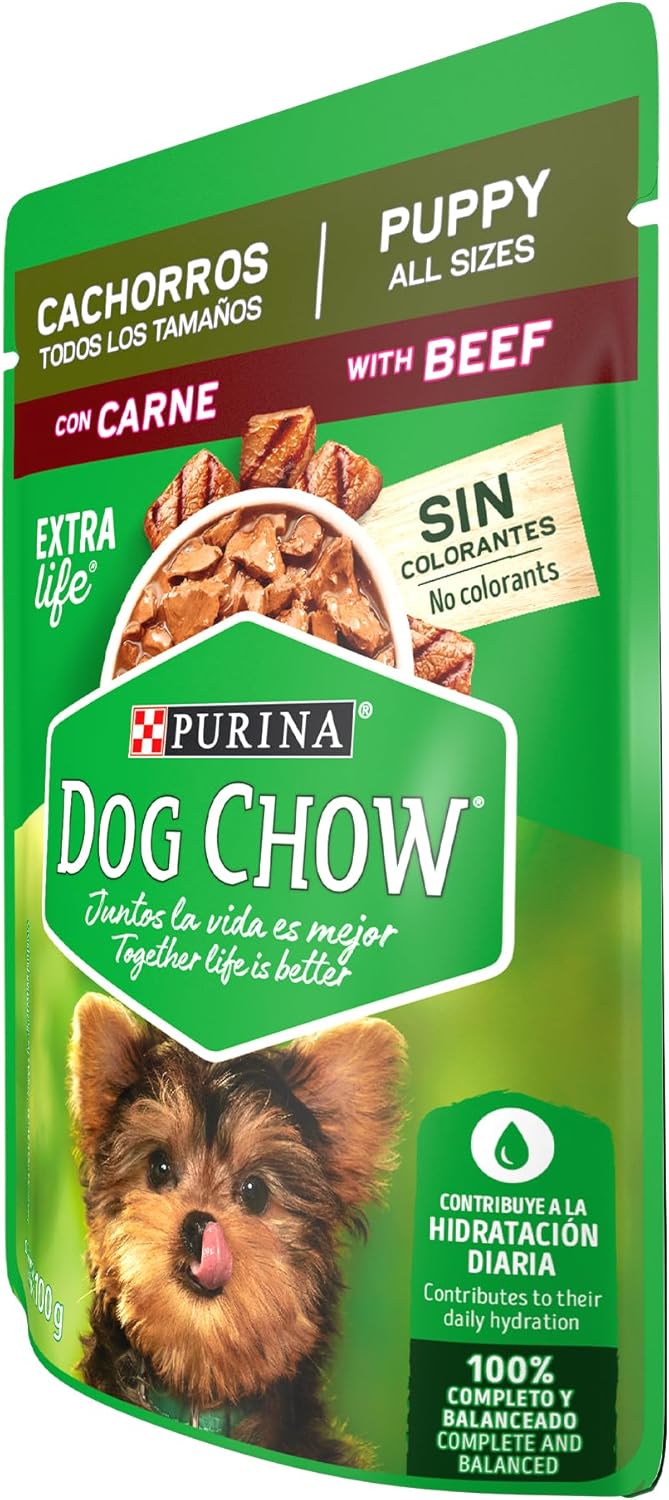 PURINA® Dog Chow Puppy Razas Pequeñas Carne con Leche y Arroz 100 g