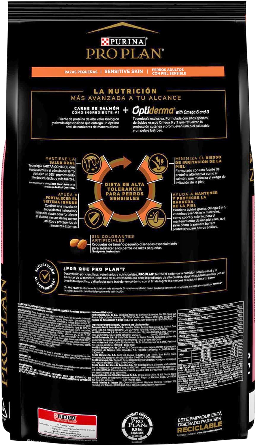 Pro Plan Sensitive Skin Adulto Razas Pequeñas 9.5 Kg