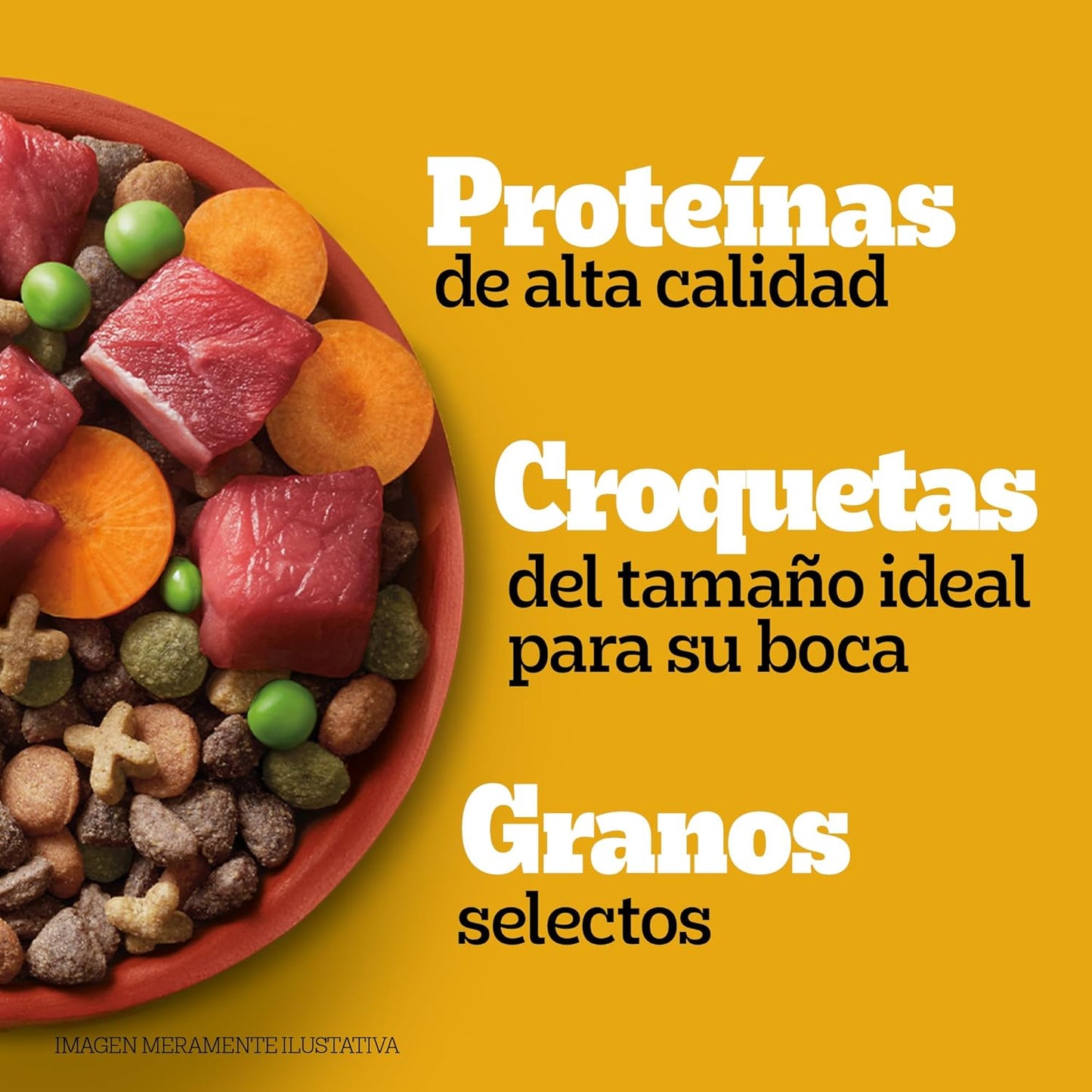 Pedigree - Croquetas para Perro 10 kg, on Res y Vegetales, Razas Pequeñas y Minis, con Proteína, Fibra y Antioxidantes