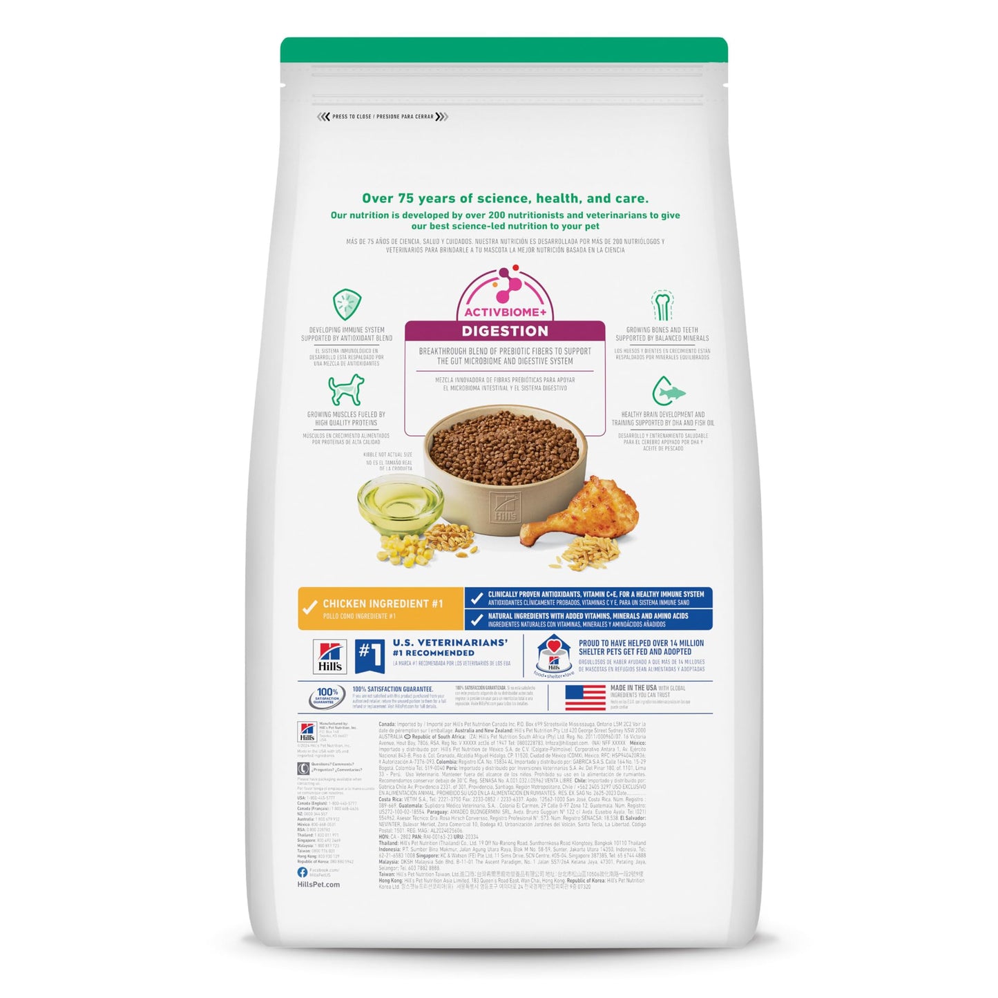 Hill's Science Diet Small Bites Puppy, Croquetas para Perro Cachorro Raza Pequeña Sabor Pollo 2Kg