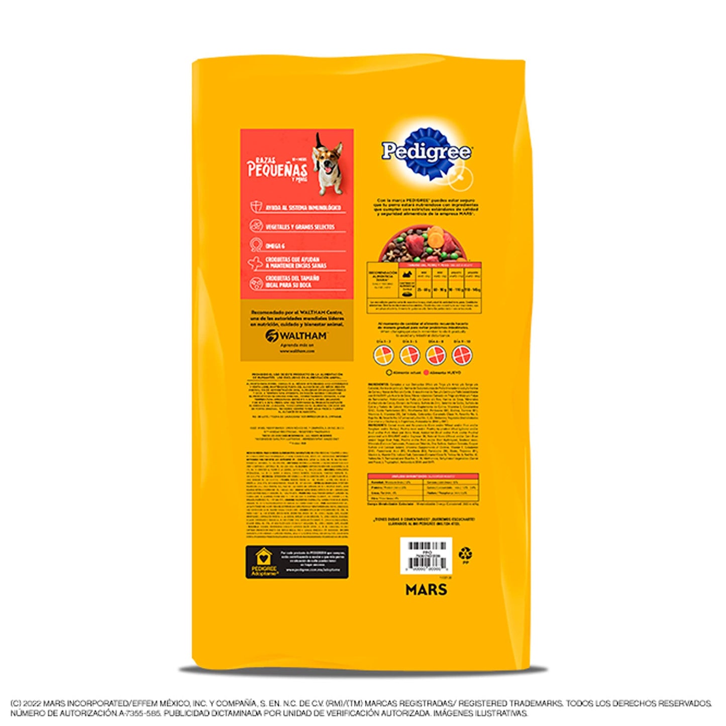 Pedigree - Croquetas para Perro 4 kg, con Res y Vegetales, Razas Pequeñas, con Proteína, Fibra y Antioxidantes