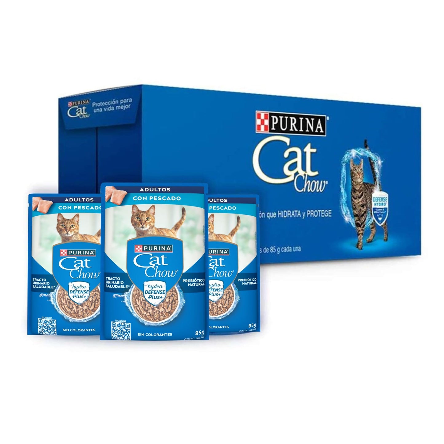 Purina Cat Chow Adulto Todos los Tamaños Sabor Pollo 24pack de 85g