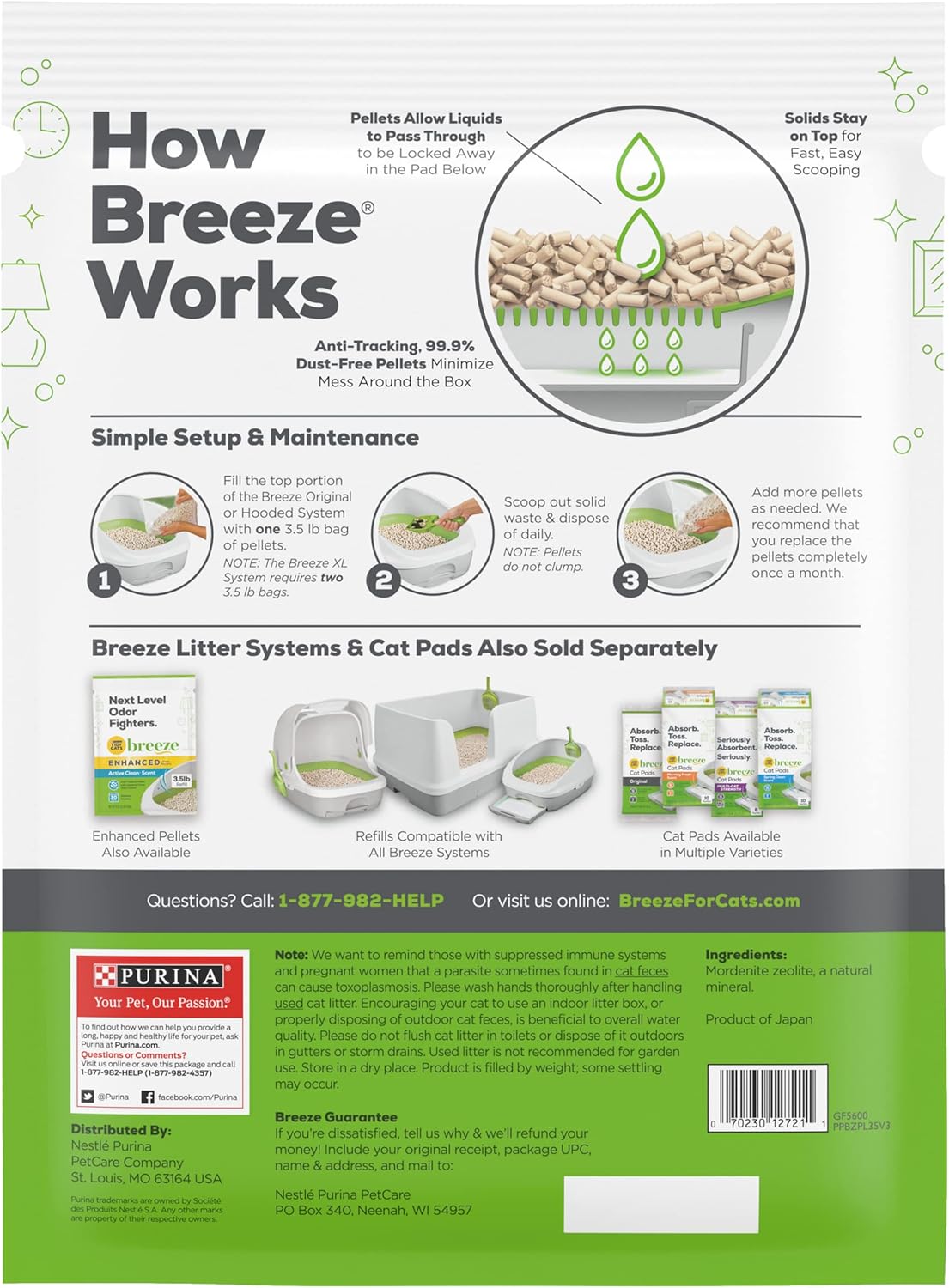 Purina Litter Tidy Cat Breeze Pellets, 3 Libras, 2 Paquetes
