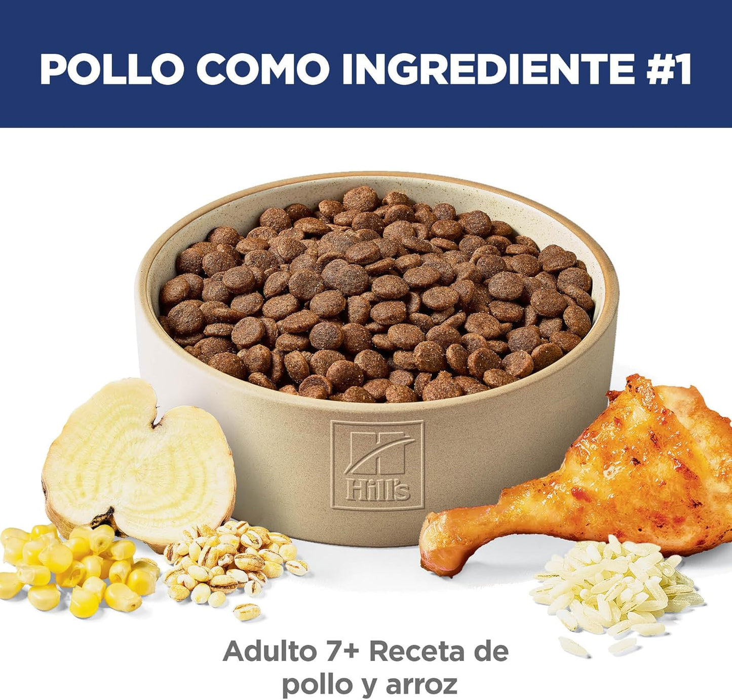 Hill's Science Diet Adult 7+, Croquetas para Perro Senior 7+, Sabor Pollo Y Arroz Integral 12Kg