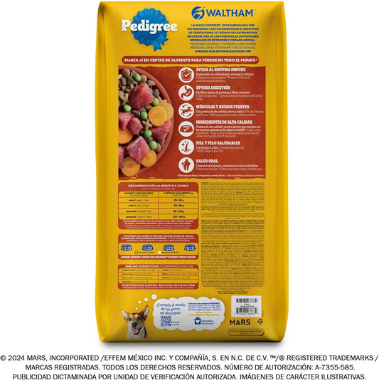 Pedigree - Croquetas para Perro Adulto 20 kg, con Res y Vegetales, Razas Pequeñas, con Proteína, Fibra y Antioxidantes