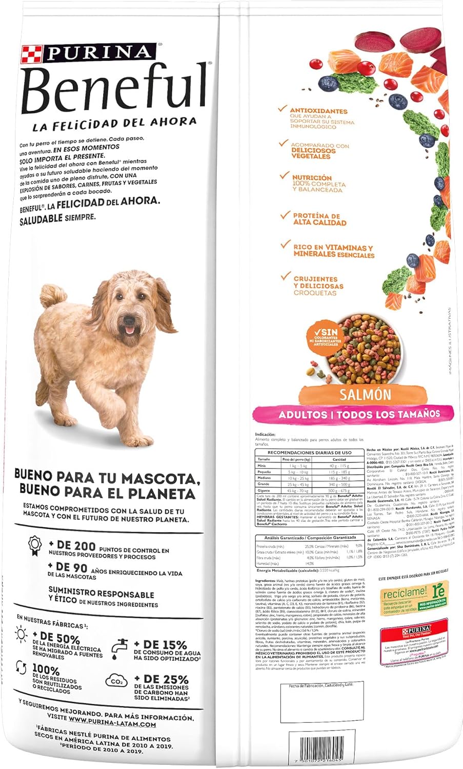 Purina Beneful Adulto Todos los tamaños Salud Radiante Sabor Salmón 15Kg