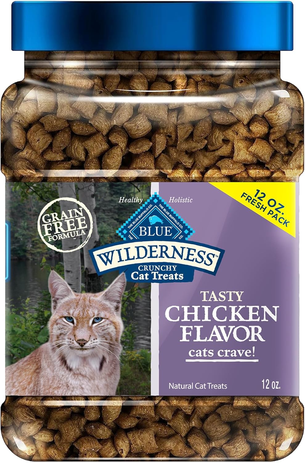 Blue Buffalo Wilderness Chicken Formula Crunchy Grain-Free Cat Treats, 12-oz