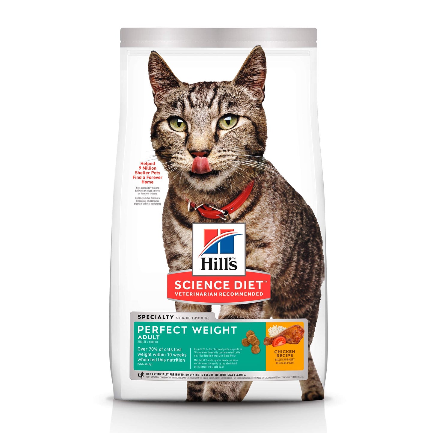 Hill's Science Diet Perfect Weight, Croquetas para Gato Adulto para Control De Peso, Sabor Pollo 1.4Kg