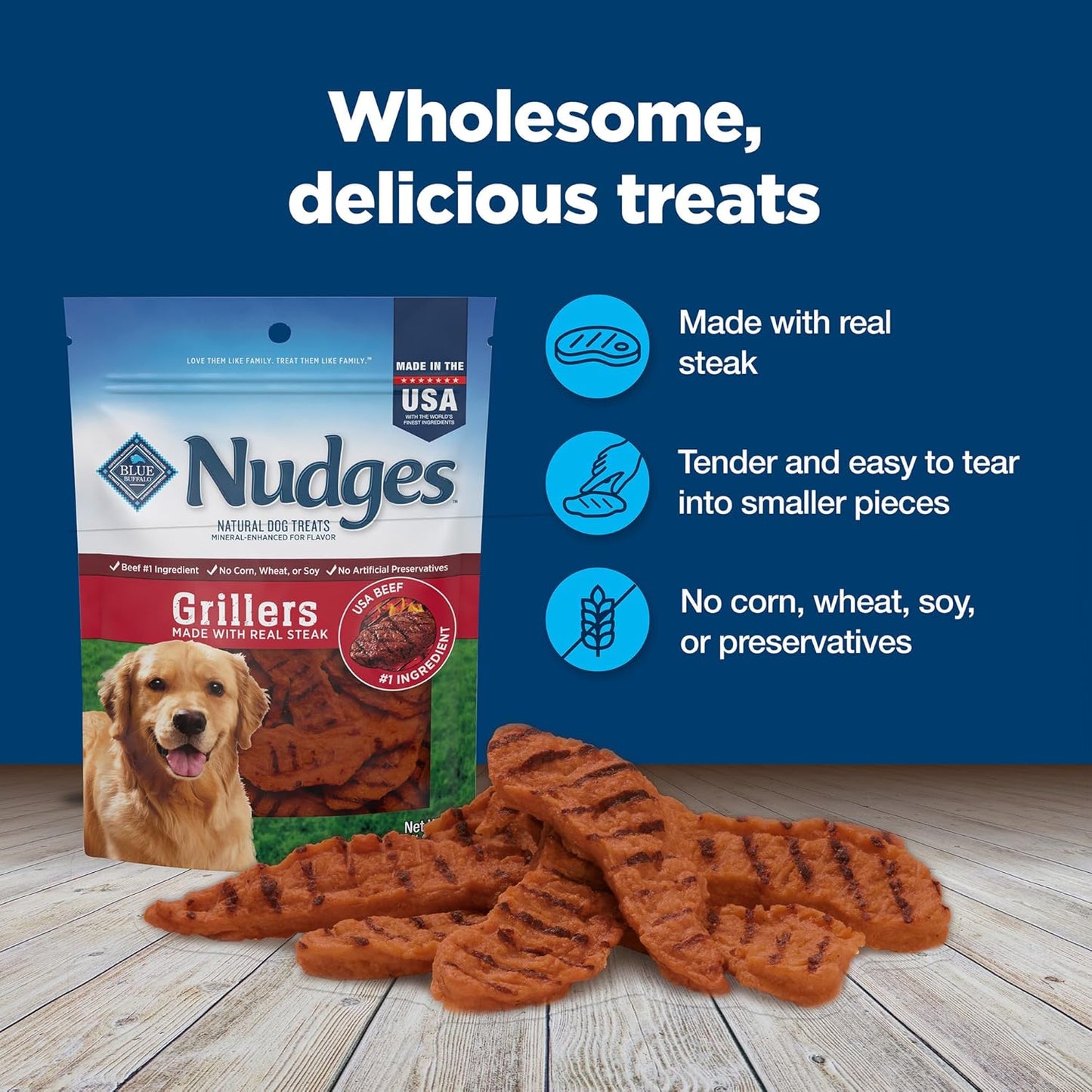 Blue Buffalo Nudges Grillers Natural Dog Treats