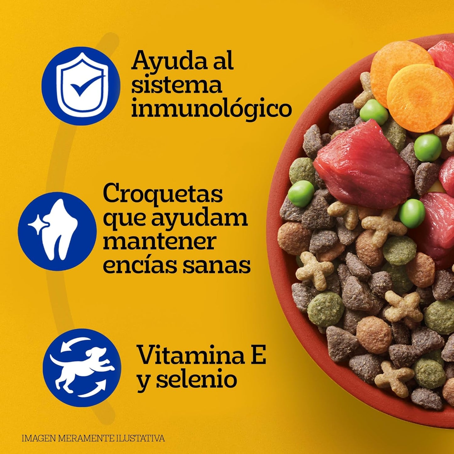 Pedigree - Croquetas para Perro 10 kg, on Res y Vegetales, Razas Pequeñas y Minis, con Proteína, Fibra y Antioxidantes