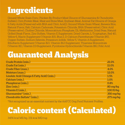 Deliciously Nutritious Dry Dog Food for Adult Small Breeds - Grilled Steak & Vegetable Flavor, 14 Lb. Bag