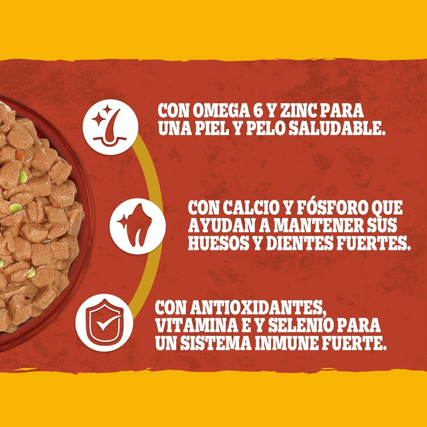 Pedigree - Sobres para Perro Cachorro, Raza Pequeña, Pollo y Vegetales, Nutrición para tu Mascota, Proteínas y Fibras, 24 Sobres