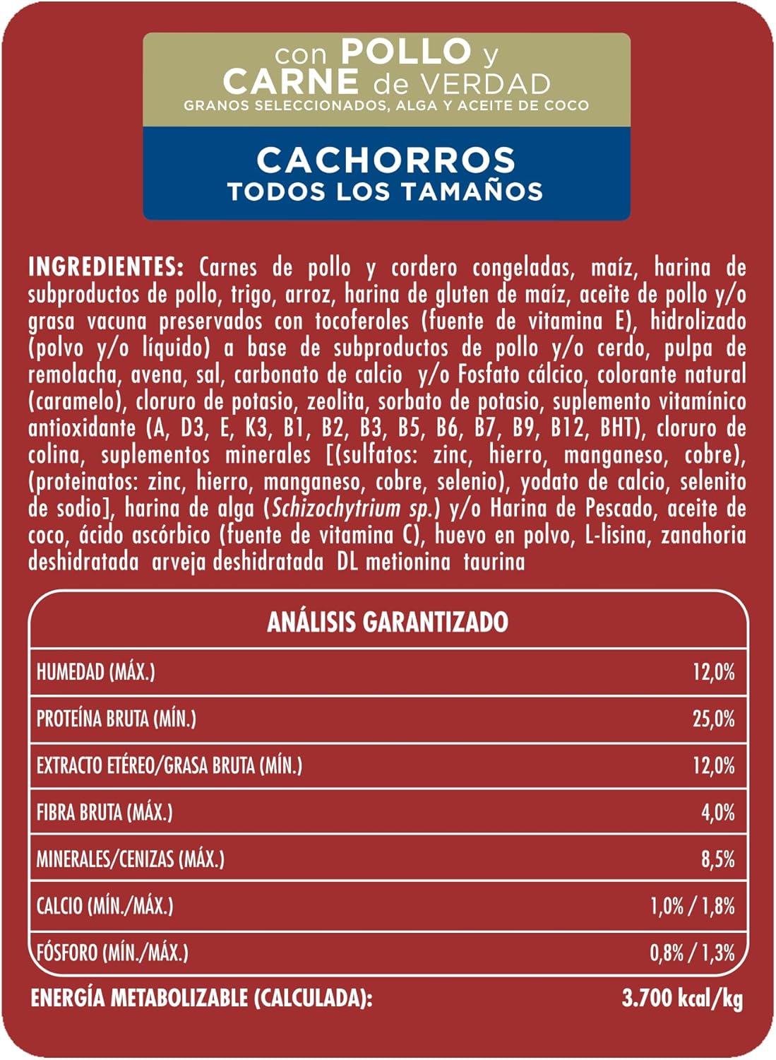 Purina One Cachorro Todos los Tamaños Sabor Carne 3.5Kg