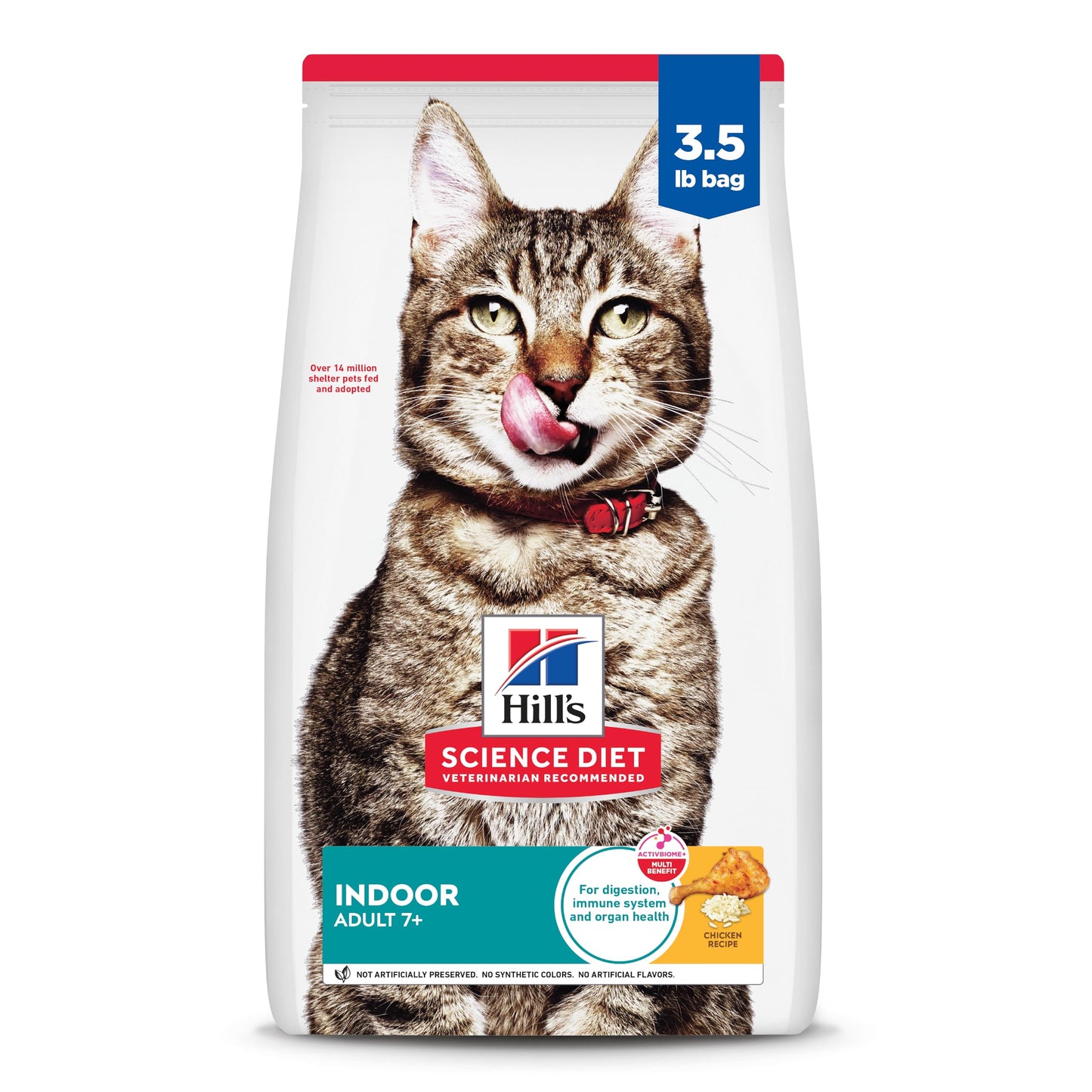 Hill's Science Diet Adult 7+ Indoor, Croquetas para Gato Senior De Interiores, Sabor Pollo 3.2Kg