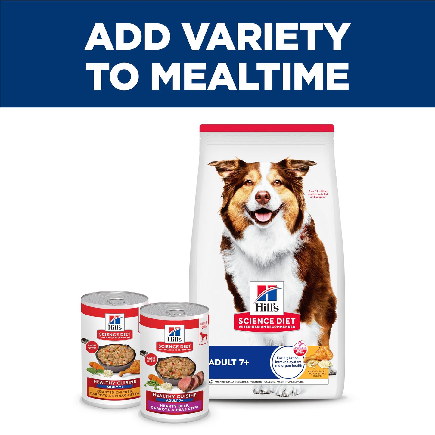 Hill's Science Diet Adult 7+, Alimento Húmedo para Perros Senior, 12 Pack C/U 369 G