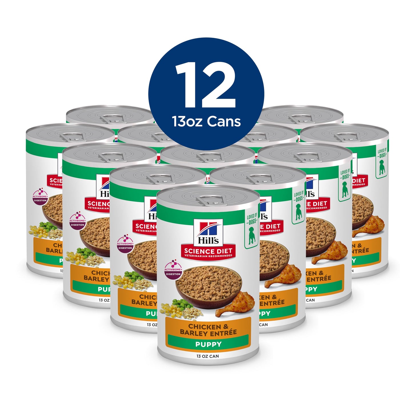 Hill's Science Diet Puppy, alimento humedo en Lata para Perro Cachorro Sabor Pollo 369g