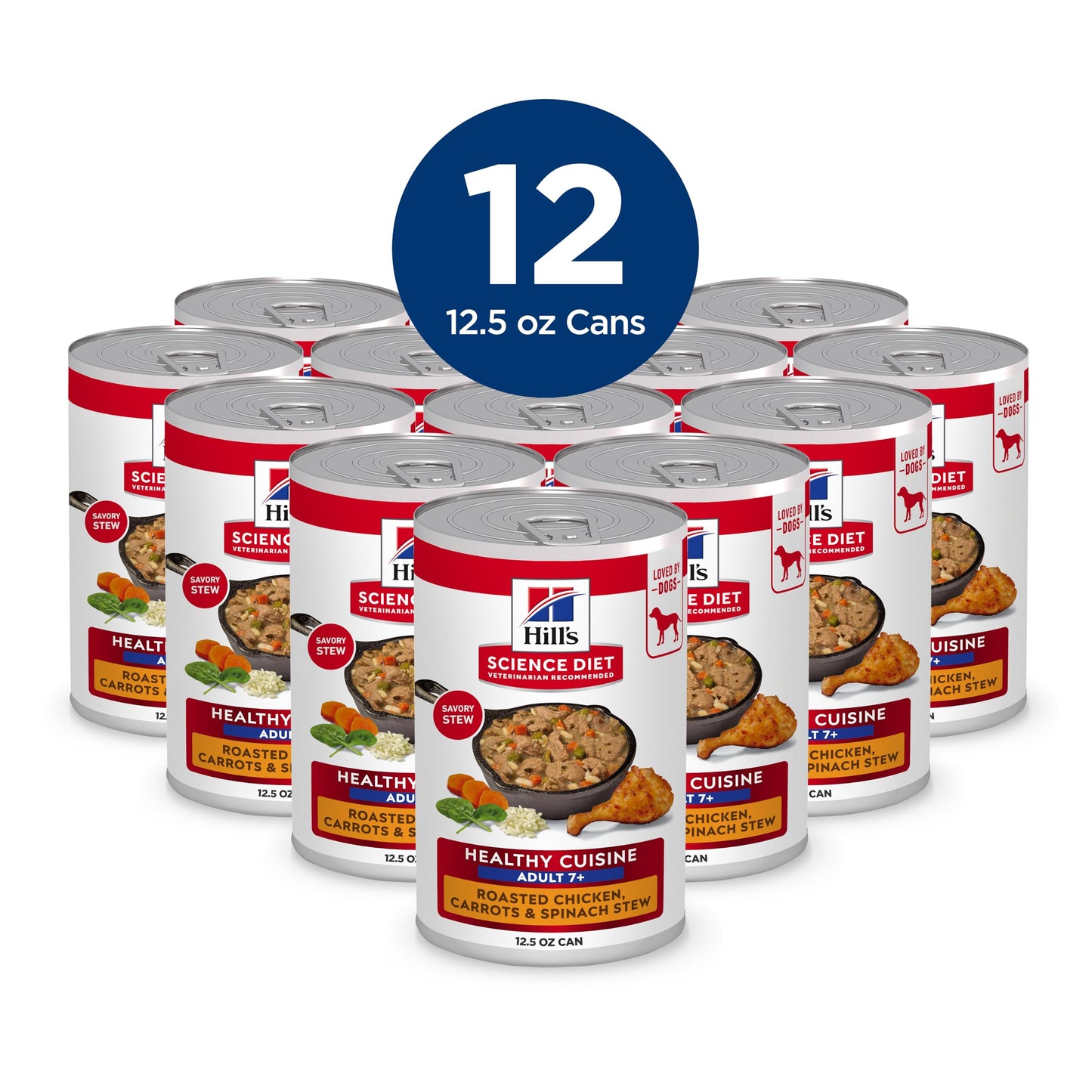 Hill's Science Diet Adult 7+, Alimento Húmedo para Perros Senior, 12 Pack C/U 369 G