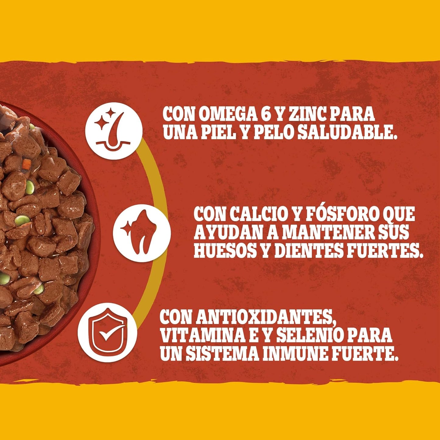 Pedigree - Sobres para Perro, Raza Pequeña, Res y Vegetales, Proteínas, Fibra, 24 Sobres