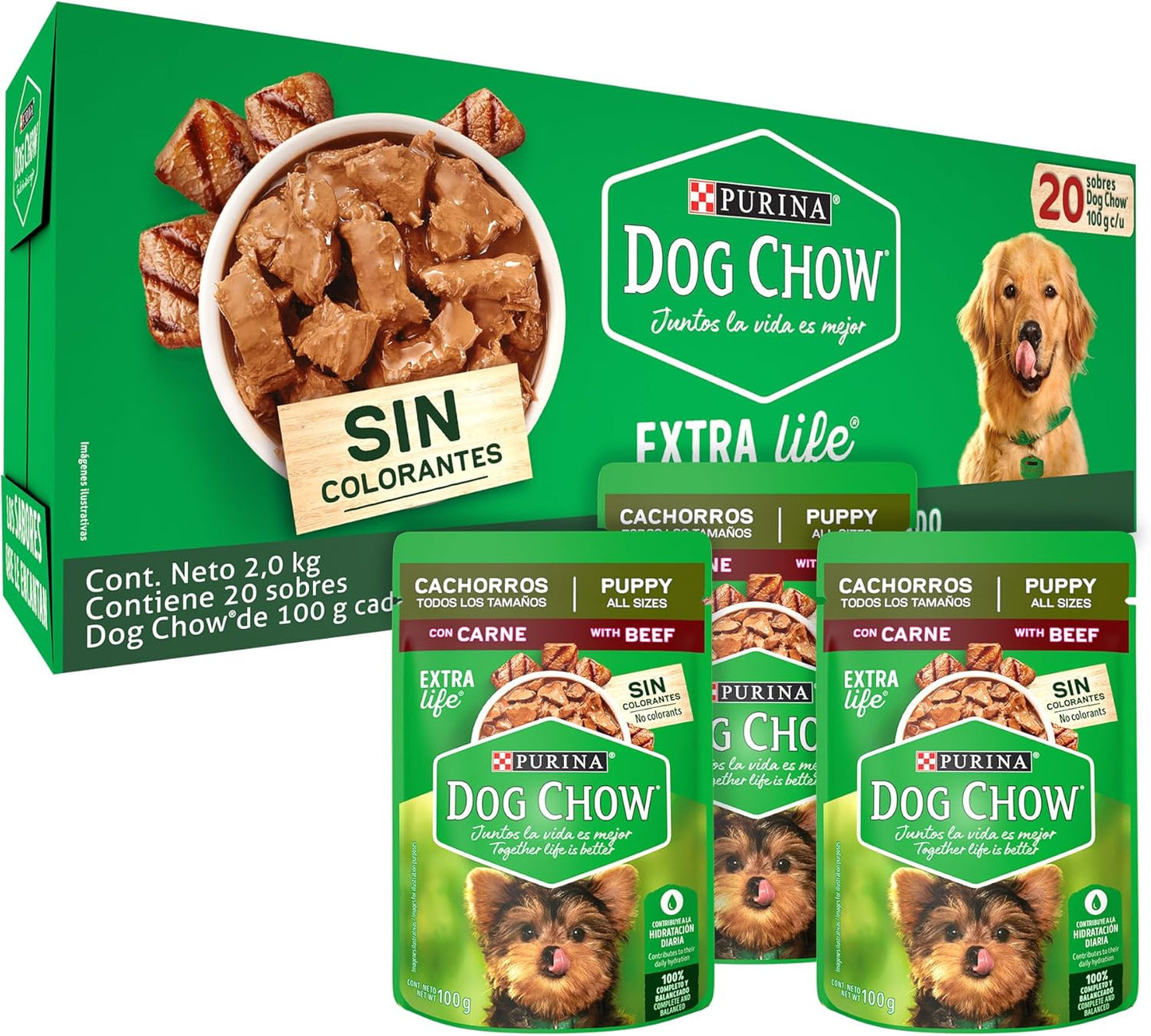 PURINA® Dog Chow Puppy Razas Pequeñas Carne con Leche y Arroz 100 g