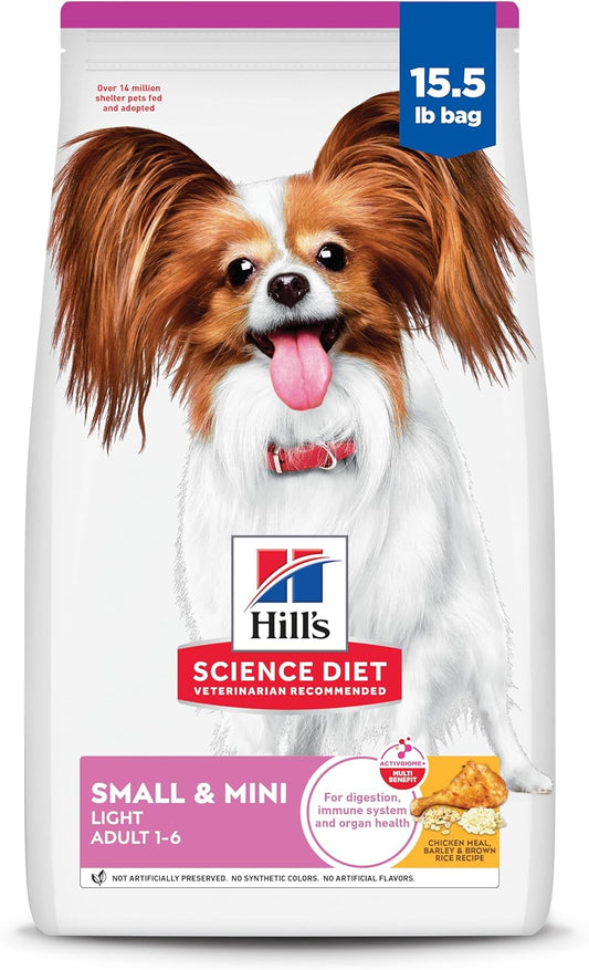 Hill's Science Diet Small & Mini Light, Croquetas para Perro Adulto Raza Pequeña Sabor Pollo 7Kg