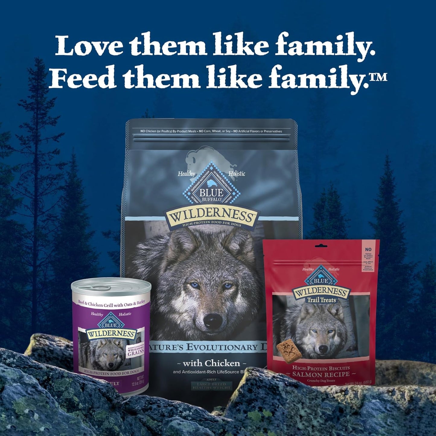 Blue Buffalo Wilderness High Protein Natural Adult Dry Dog Food Plus Wholesome Grains, Chicken 28 LB Bag