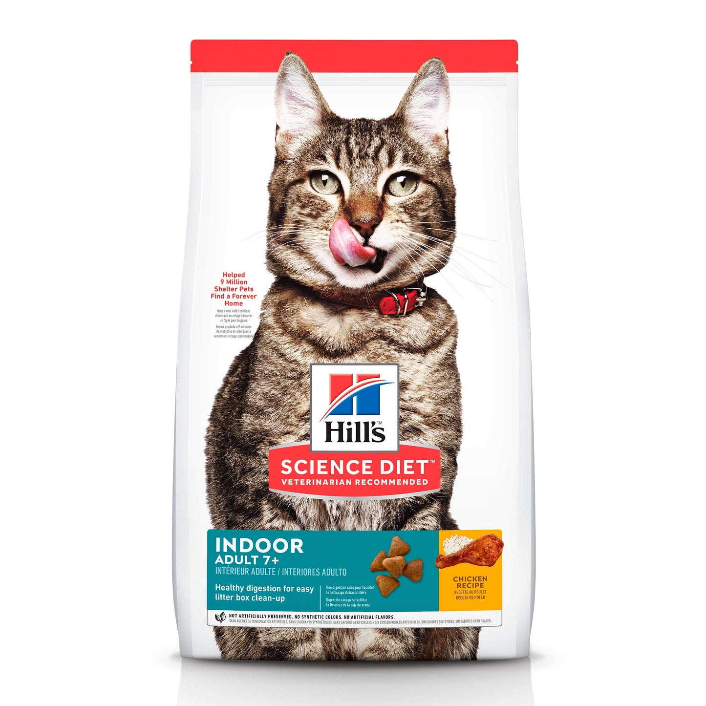 Hill's Science Diet Adult 7+ Indoor, Croquetas para Gato Senior De Interiores, Sabor Pollo 3.2Kg