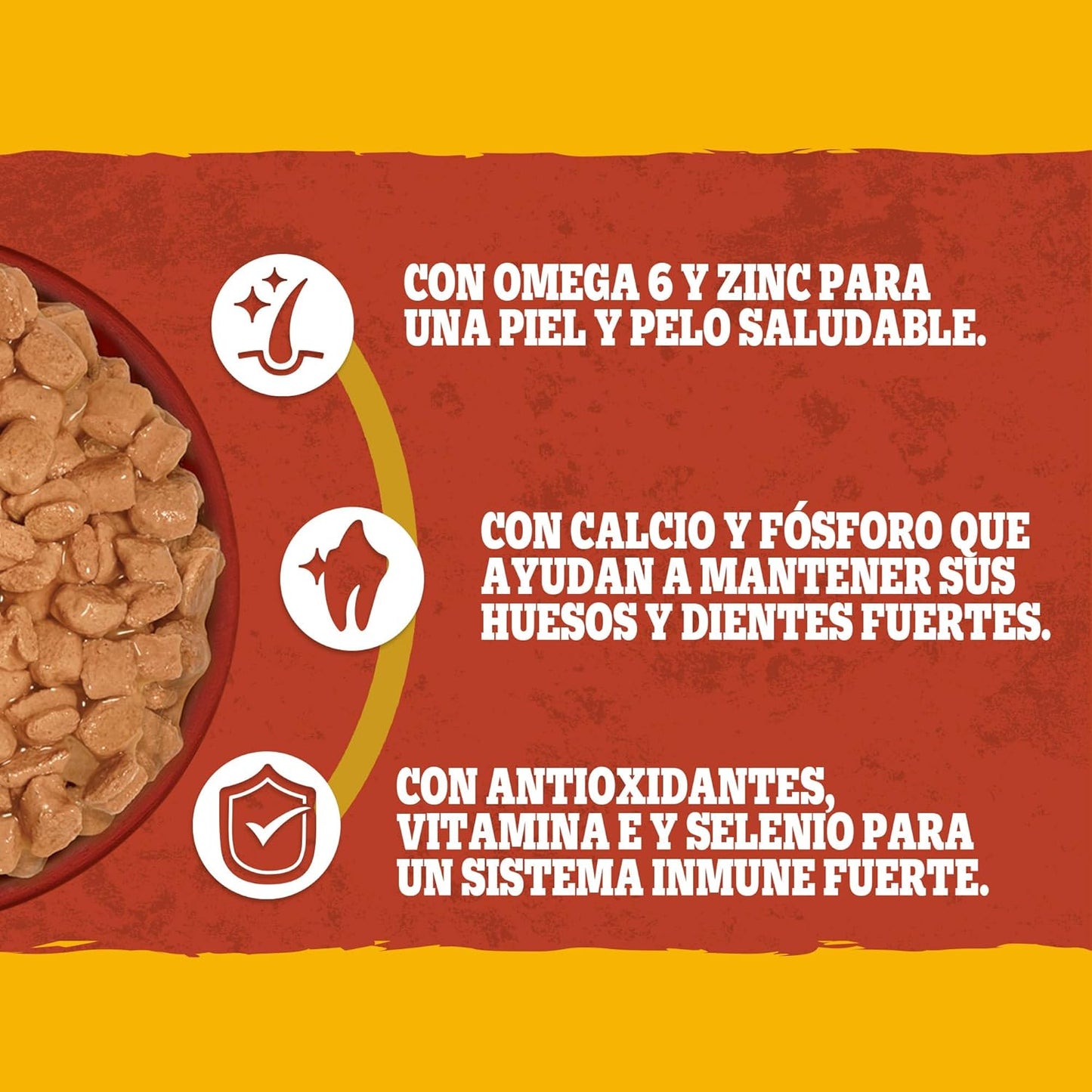 Pedigree - Sobres para Perro, Raza Pequeña, Sabor Cordero, con Ingredientes Naturales, Proteínas y Fibra, 24 Sobres, 100g c/u