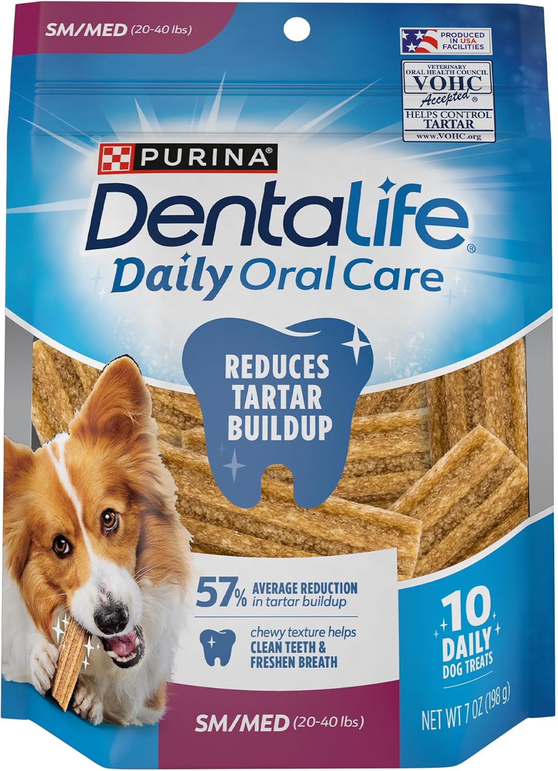 Purina Dentalife Snack Cuidado Oral Para Perros Adultos Raza Mini y Pequeña 198g