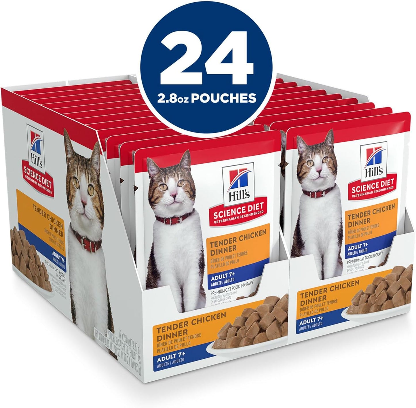 Hill's Science Diet Adult, Alimento Húmedo En Pouch para Gatos Adultos, Platillo De Atún, 24 Pack C/U 79 G